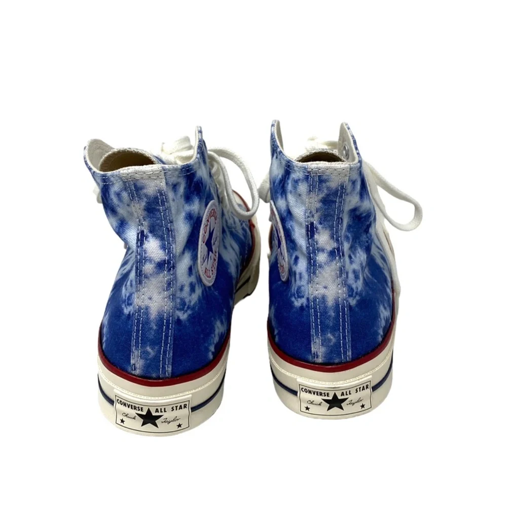 Converse Chuck Taylor High Canvas Blue Women Sneakers Custom 165814C-BLUE/WHITE - Picture 4 of 10